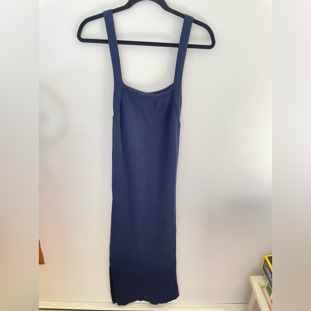 ASOS Maternity Navy Ribbed Midi Dress - Picture 9 of 14